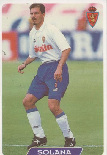 Cromo E003972: Trading Card. Las Fichas de la Liga 95-96. nº 113 Solana. Defensa. R.Zaragoza