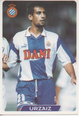 Cromo E003967: Trading Card. Las Fichas de la Liga 95-96, nº 107 Urzaiz. Delantero.R.C.D. Espanyol