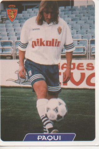 Cromo E003976: Trading Card. Las Fichas de la Liga 95-96. nº 117 Paqui. Defensa. R.Zaragoza