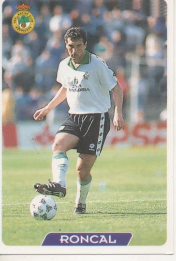 Cromo E003991: Trading Card. Las Fichas de la Liga 95-96. nº 203 Roncal. Defensa. R.C. Racing Santander