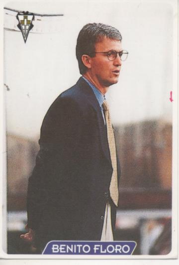 Cromo E004011: Trading Card. Las Fichas de la Liga 95-96. nº 290 Benito Floro. Entrenador. S.D. Albacete