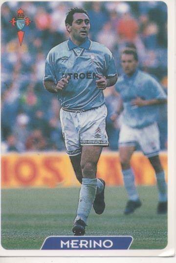 Cromo E004009: Trading Card. Las Fichas de la Liga 95-96. nº 226 Merino. Centrocampista. R.C. Celta de Vigo