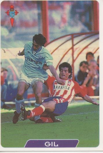 Cromo E004008: Trading Card. Las Fichas de la Liga 95-96.nº 225 Gil. Centrocampista. R.C. Celta de Vigo