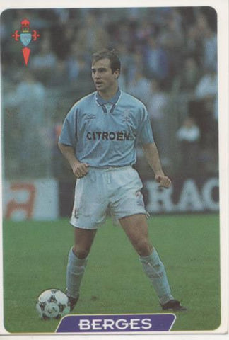 Cromo E004007: Trading Card. Las Fichas de la Liga 95-96. nº 224 Berges. Defensa. R.C. Celta de Vigo