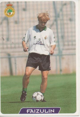 Cromo E004001: Trading Card. Las Fichas de la Liga 95-96. nº 216 Faisulin. Delantero. R.C. Racing Santander