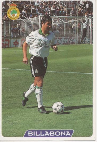 Cromo E003996: Trading Card. Las Fichas de la Liga 95-96. nº 209 Billbona. Centrocampista. R.C. Racing Santander