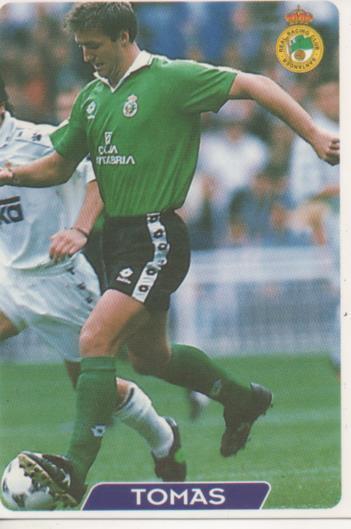 Cromo E003994: Trading Card. Las Fichas de la Liga 95-96. nº 207 Tomas. Centrocampista. R.C. Racing Santander