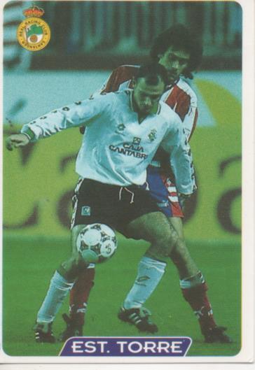 Cromo E003992: Trading Card. Las Fichas de la Liga 95-96. nº 204. Est. Torre. Centrocampista. R.C. Racing Santander