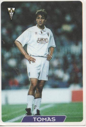 Cromo E004015: Trading Card. Las Fichas de la Liga 95-96. nº 295 Tomas. Defensa. S.D. Albacete