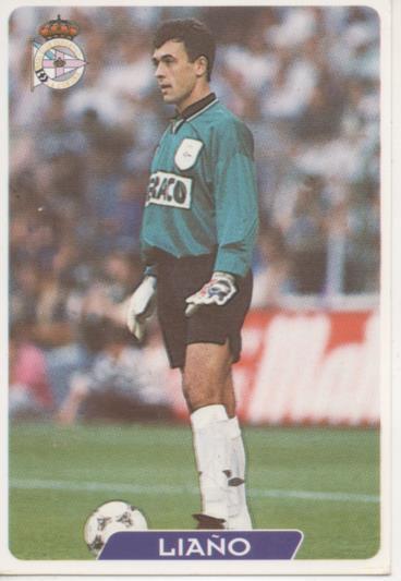 Cromo E003934: Trading Card. Las Fichas de la Liga 95-96, nº 21 Liaño. Portero. R.C. D. La Coruña