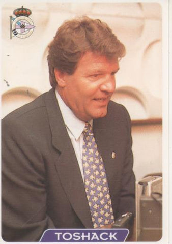 Cromo E003933: Trading Card. Las Fichas de la Liga 95-96, nº 20 Toshack. Entrenador. R.C.D. La Coruña