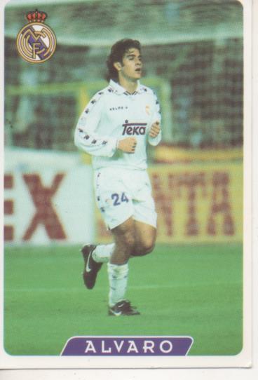 Cromo E003931: Trading Card. Las Fichas de la Liga 95-96, nº 18 Alvaro. Delantero. R.Madrid 