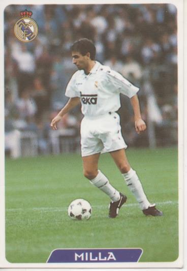 Cromo E003926: Trading Card. Las Fichas de la Liga 95-96, nº 14 Milla. Cemtrocampista. R.Madrid 