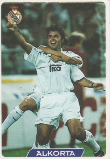 Cromo E003920: Trading Card. Las Fichas de la Liga 95-96, nº 8 Alkorta. Defensa. Reaal Madrid