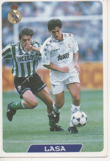 Cromo E003919: Trading Card. Las Fichas de la Liga 95-96, nº 7 Lasa. Defensa. Real Madrid