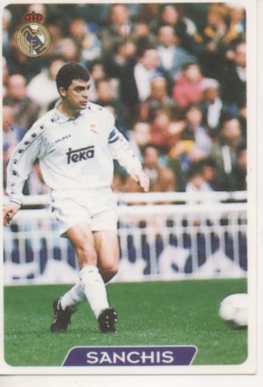 Cromo E003918: Trading Card. Las Fichas de la Liga 95-96, nº 6 Manuel Sanchis Hontiyuel. Real Madrid