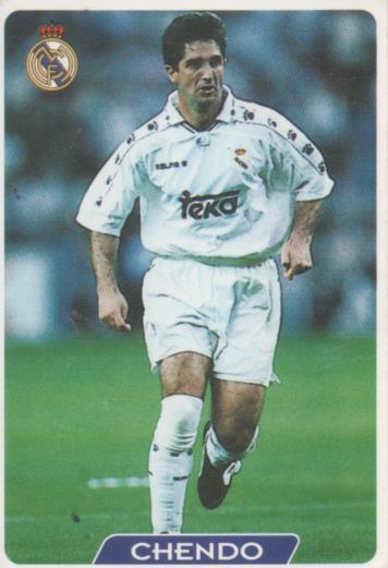 Cromo E003917: Trading Card. Las Fichas de la Liga 95-96, nº 5 Miguel Porlan Noguera. Real Madrid