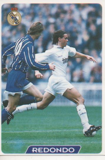 Cromo E003923: Trading Card. Las Fichas de la Liga 95-96, nº 11 Redondo. Centrocampista.R.Madrid