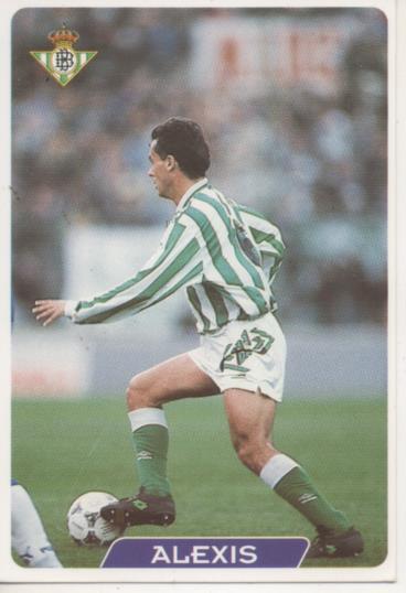 Cromo E003961: Trading Card. Las Fichas de la Liga 95-96, nº 48 Alexis. Centrocampista. R.Betis Balonpié