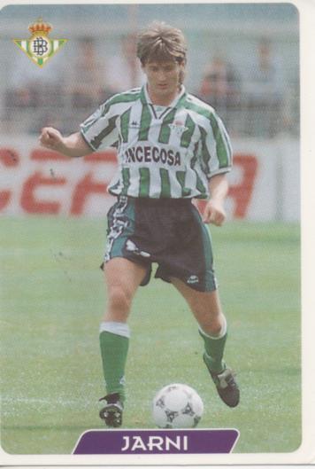 Cromo E003960: Trading Card. Las Fichas de la Liga 95-96, nº 47 Jarni. Centrocampista. R.Betis Balonpié