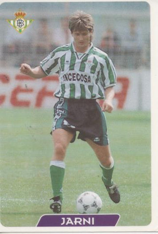 Cromo E003960: Trading Card. Las Fichas de la Liga 95-96, nº 47 Jarni. Centrocampista. R.Betis Balonpié