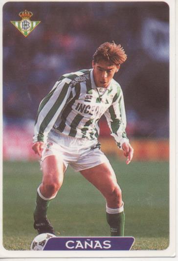 Cromo E003959: Trading Card. Las Fichas de la Liga 95-96, nº 46 Cañas. Centrocampista. R.Betis Balonpié