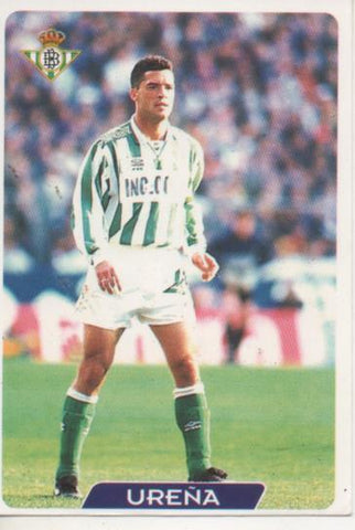 Cromo E003957: Trading Card. Las Fichas de la Liga 95-96, nº 43 Ureña. Defensa. R.Betis Balonpié