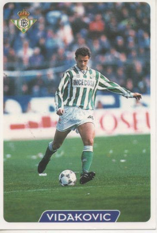 Cromo E003955: Trading Card. Las Fichas de la Liga 95-96, nº 41 Vidakovic. Defensa. R.Betis Balonpié