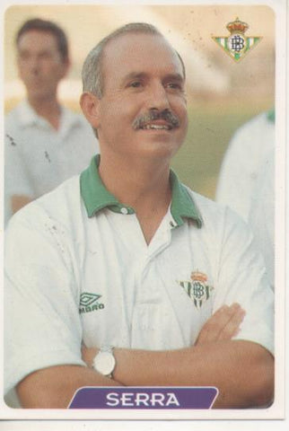 Cromo E003953: Trading Card. Las Fichas de la Liga 95-96, nº 38 Serra. Entrenador. R.Betis Balonpié