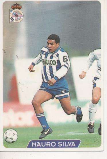 Cromo E003945: Trading Card. Las Fichas de la Liga 95-96, nº 31 Mauro Silva. Centrocampista. R.C.D. La Coruña