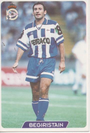 Cromo E003944: Trading Card. Las Fichas de la Liga 95-96, nº 31 Begiristain. Centrocampista. R.C.D. La Coruña