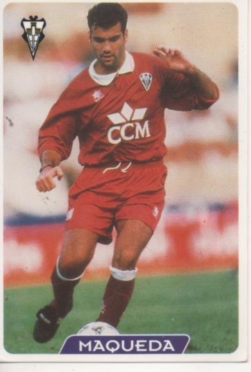 Cromo E004018: Trading Card. Las Fichas de la Liga 95-96. nº 300 Maqueda. Centrocampista. S.D. Albacete