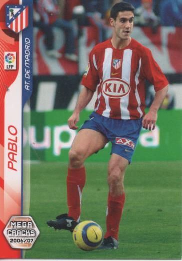 Cromo E004091. Trading Card. Mega Cracks 06-07. nº 24 Pablo. Defensa. At. de Madrid