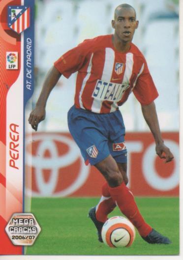 Cromo E004090. Trading Card. Mega Cracks 06-07. nº 23 Perea. Defensa. At. de Madrid