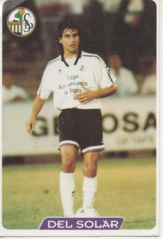 Cromo E004077: Trading Card. Las Fichas de la Liga 95-96. nº 395 Del Solar. Defensa. U.D. Salamanca