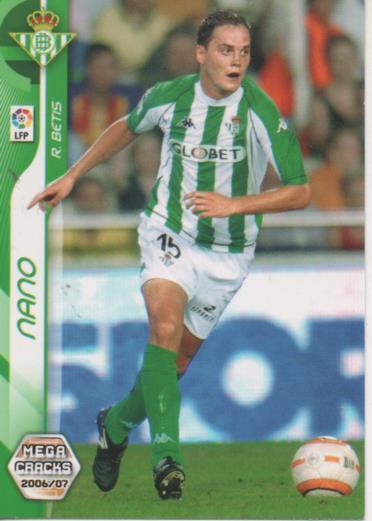 Cromo E004113: Trading Card. Mega Cracks 06-07. nº 61 Nano. Defensa. R. Betis Balonpié