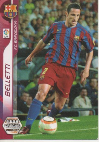 Cromo E004101: Trading Card. Mega Cracks 06-07. nº 39. Belletti. Defensa. F.C. Barcelona