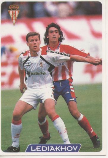 Cromo E004038: Trading Card. Las Fichas de la Liga 95-96. nº 323. Lediakhov. Delantero. R. Sporting de Gijón