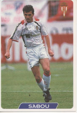 Cromo E004037: Trading Card. Las Fichas de la Liga 95-96. nº 322 Sabou. Centrocampista. R. Sporting de Gijón