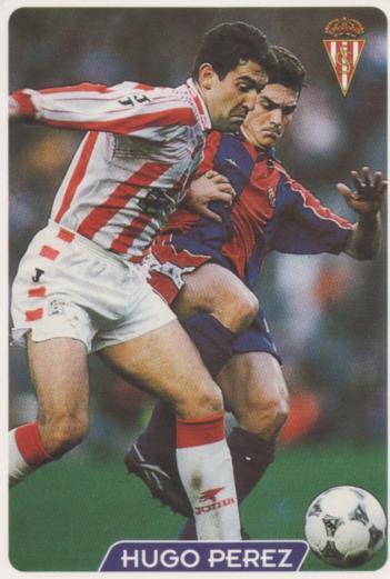 Cromo E004031: Trading Card. Las Fichas de la Liga 95-96. nº 316 Hugo Perez. Centrocampista. R.Sporting de Gijón