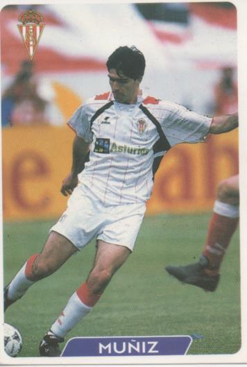 Cromo E004030: Trading Card. Las Fichas de la Liga 95-96. nº 313 Muñiz. Defensa. R. Sporting de Gijón