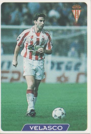 Cromo E004029: Trading Card. Las Fichas de la Liga 95-96. nº 312 Velasco. Defensa. R.Sporting de Gijón