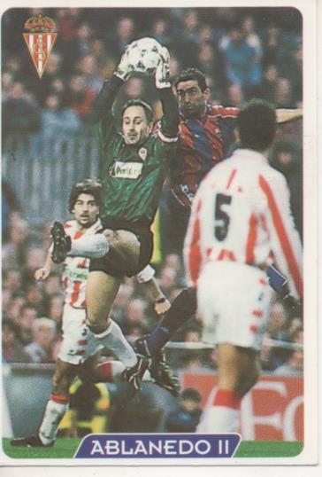 Cromo E004026: Trading Card. Las Fichas de la Liga 95-96. nº 309 Abelardo II. Portero. R. Sporting de Gijón