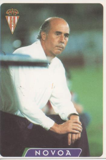 Cromo E004025: Trading Card. Las Fichas de la Liga 95-96. nº 308 Novoa. Entrenador R. Sporting de Gijón