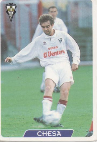 Cromo E004022: Trading Card. Las Fichas de la Liga 95-96. nº 306 Chesa. Centrocampista. S.D. Albacete