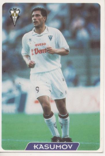 Cromo E004020: Trading Card. Las Fichas de la Liga 95-96. nº 304 Kasumov. Delantero. S.D. Albacete