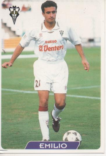 Cromo E004019: Trading Card. Las Fichas de la Liga 95-96. nº 301 Emilio. Centrocampista. S.D. Albacete