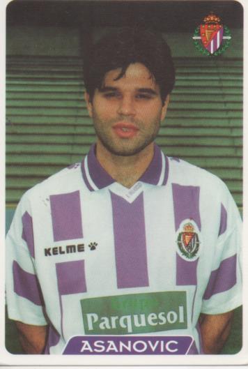 Cromo E004043: Trading Card. Las Fichas de la Liga 95-96. nº 329 Asanovic. Centrocampista. R. Valladolid D.