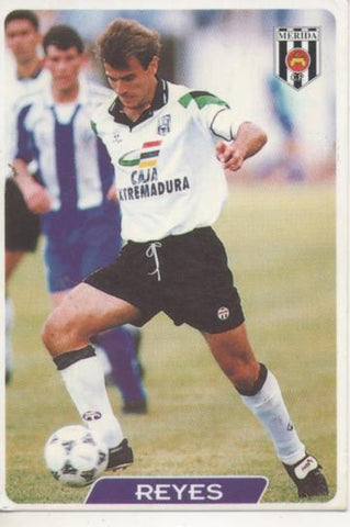 Cromo E004066: Trading Card. Las Fichas de la Liga 95-96. nº 356 Reyes. Centrocampista. Merida C. P.