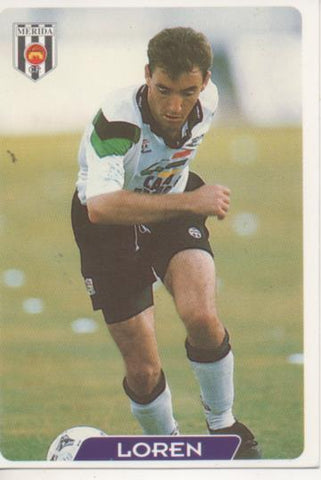 Cromo E004061: Trading Card. Las Fichas de la Liga 95-96. nº 349 Loren. Defensa. Merida C.P.